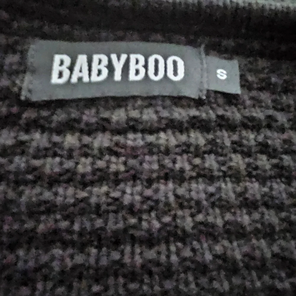 Babyboo Arabella Black Crochet Knit Halter Midi Dress Side Cutouts Women Small - Picture 11 of 11